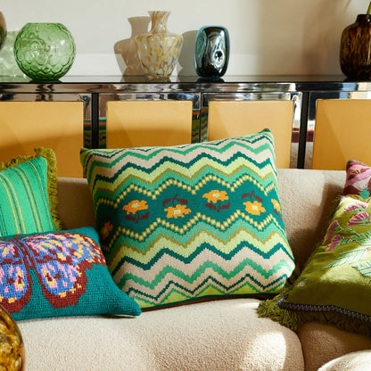 Sage x Clare - Calina Knit Cushion - Verdant