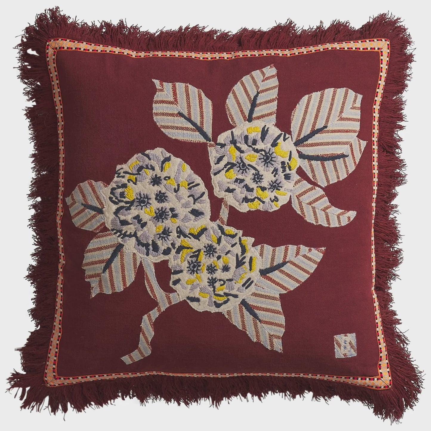 Sage x Clare - Vivi Appliqué Cushion / Verdant