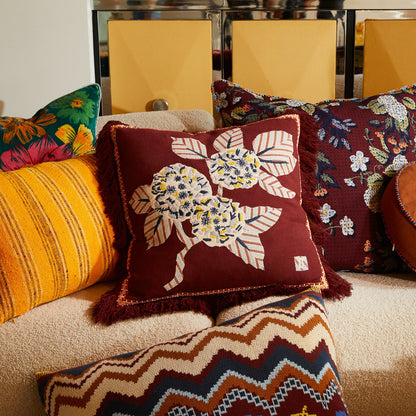 Sage x Clare - Vivi Appliqué Cushion / Verdant