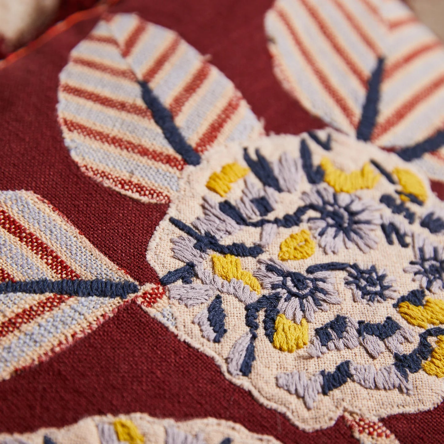Sage x Clare - Vivi Appliqué Cushion / Verdant
