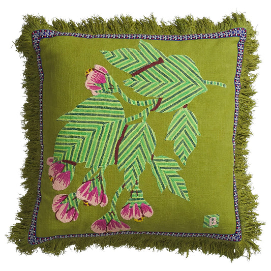Sage x Clare - Vivi Appliqué Cushion / Juniper
