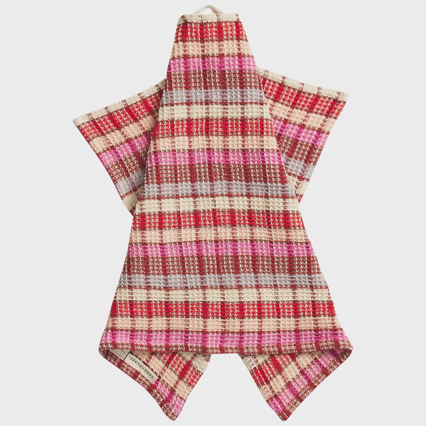 Sage x Clare - Stela Check Tea Towel | Pansy