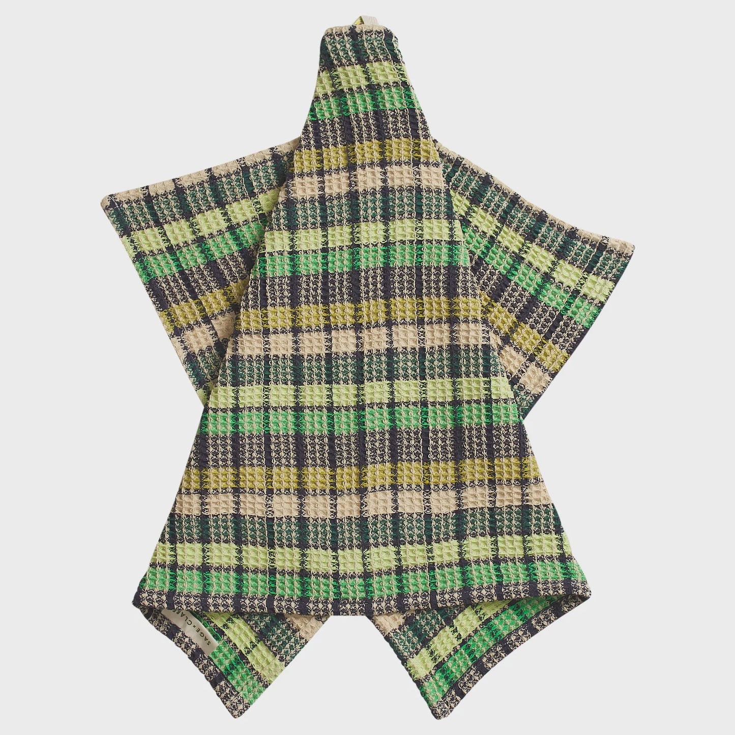 Sage x Clare - Stela Check Tea Towel | Verdant