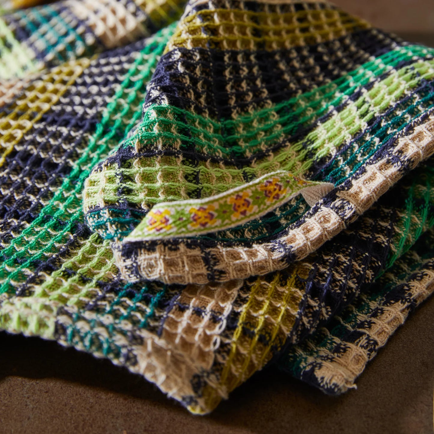 Sage x Clare - Stela Check Tea Towel | Verdant