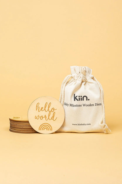 Kiin - Baby Milestone Wooden Discs - The Ivy Room Adelaide