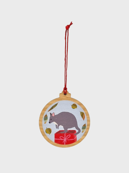 Red Parka - Pademelon Wooden Christmas Decoration