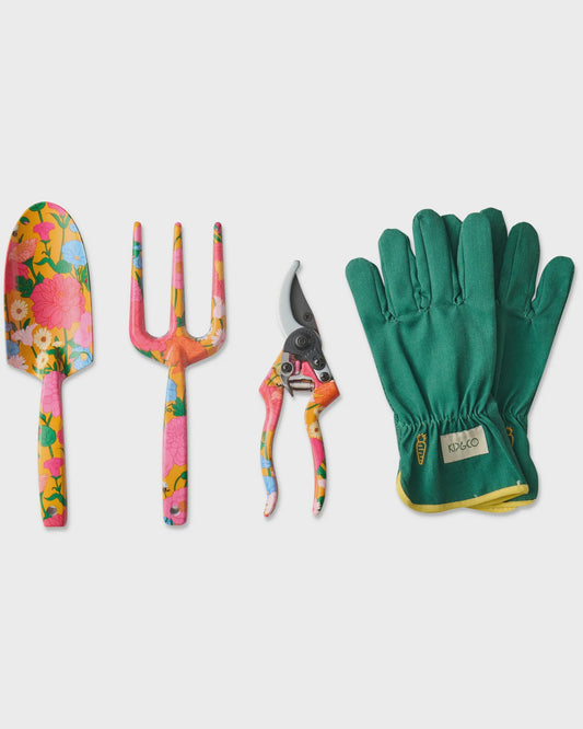 Kip & Co - Follow The Sun Yellow Garden Tools and Gloves Set