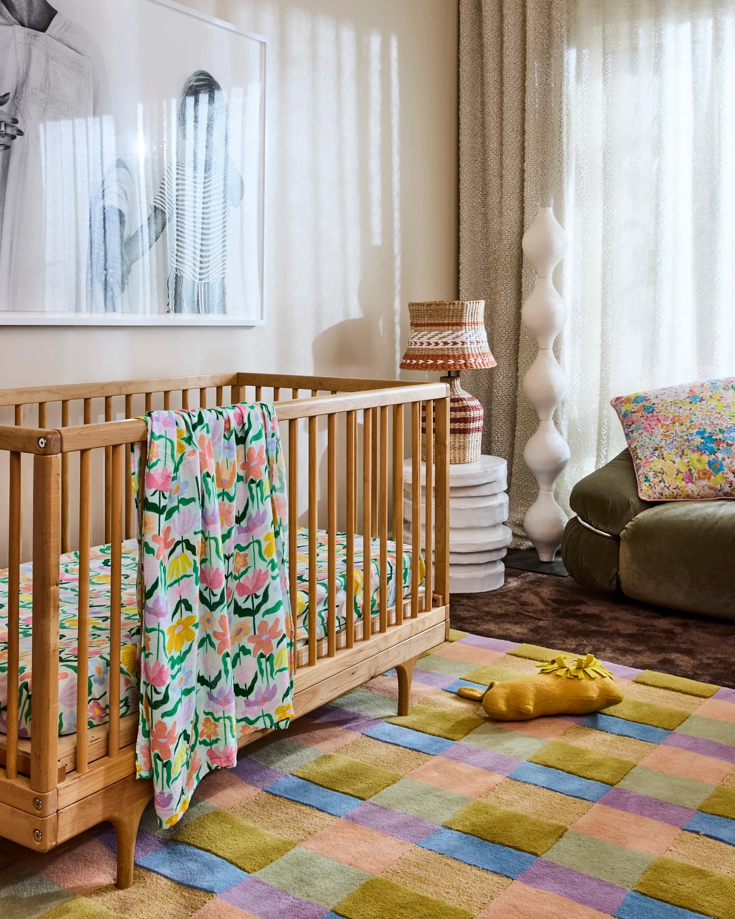 Kip & Co - Popping Flowers Bamboo Swaddle - The Ivy Room Adelaide