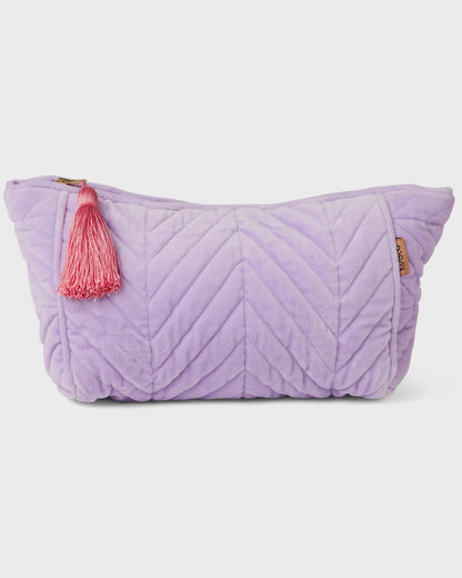 Kipn & Co - Lilac Velvet Toiletry Bag - The Ivy Room Adelaide