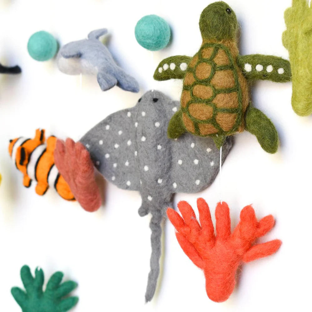 Tara Treasures - Nursery Cot Mobile - Coral Reef