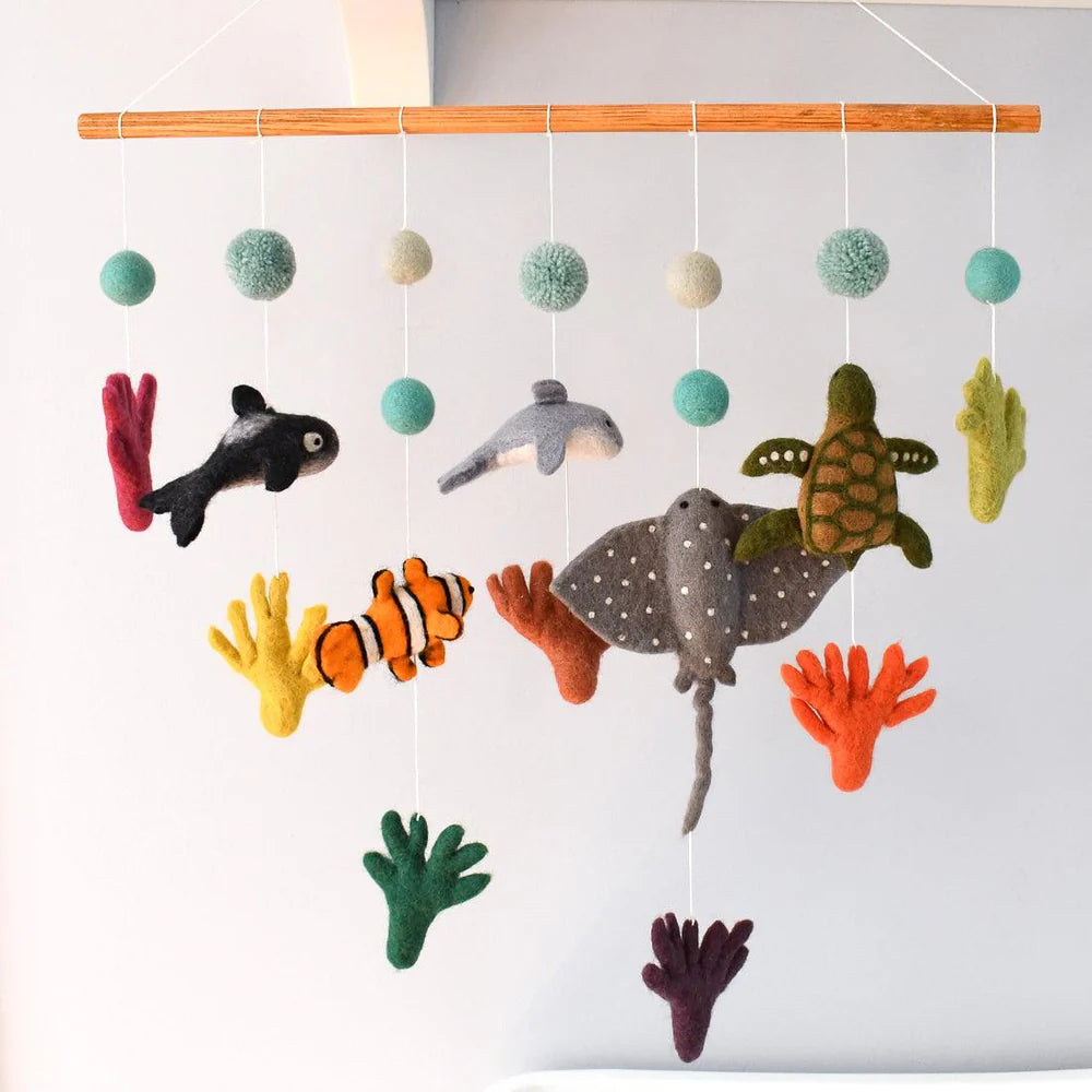 Tara Treasures - Nursery Cot Mobile - Coral Reef