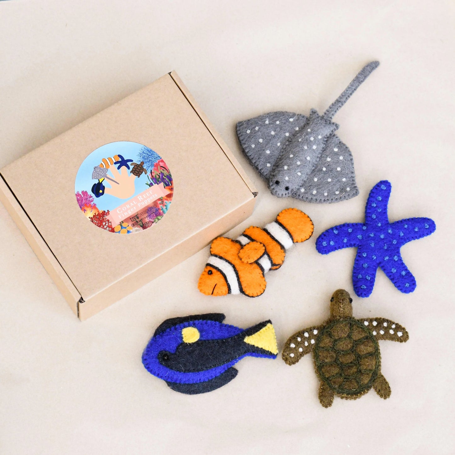 Tara Treasures - Finger Puppet Set - Coral Reef