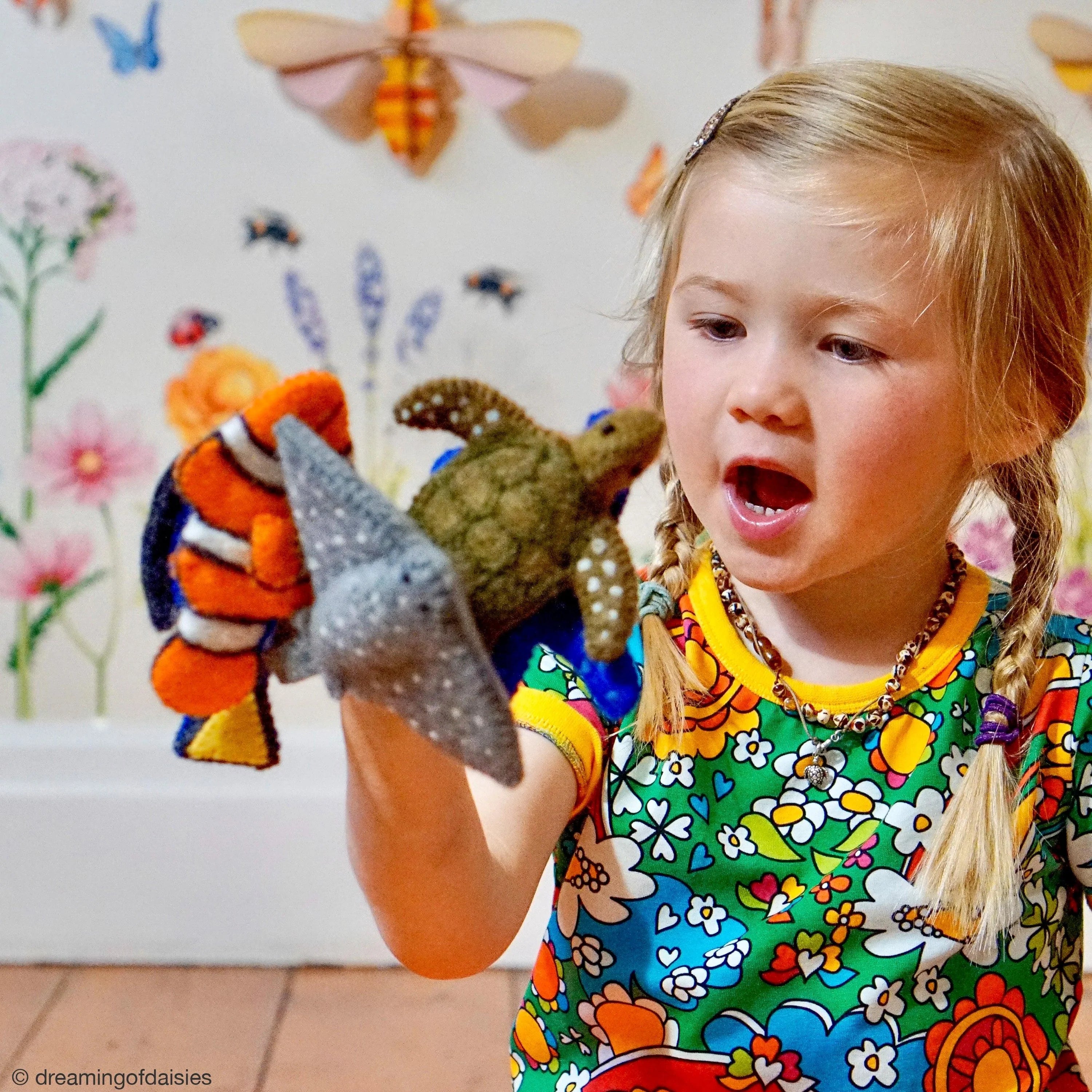 Tara Treasures - Finger Puppet Set - Coral Reef - The Ivy Room Adelaide