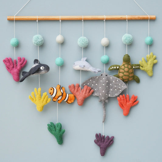 Tara Treasures - Nursery Cot Mobile - Coral Reef