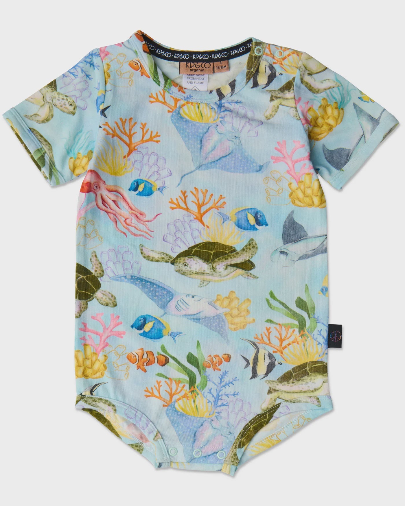 Kip & Co - Reef Life Organic Short Sleeve Romper