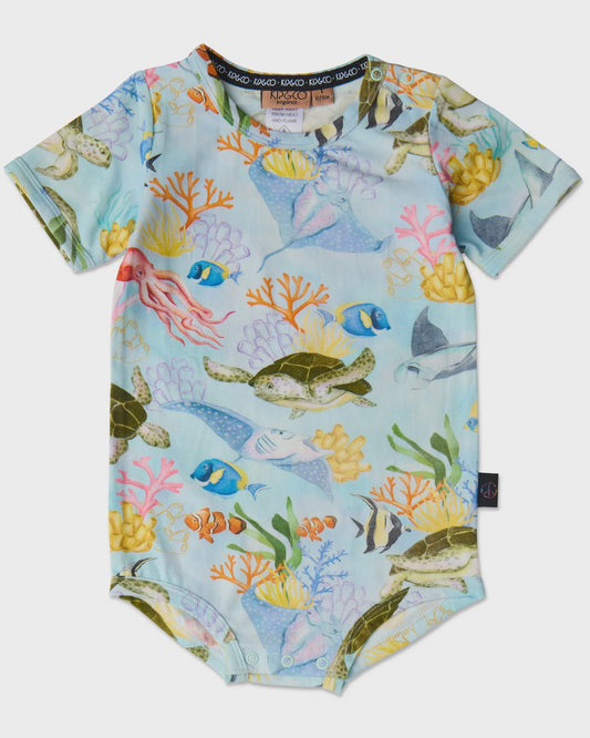 Kip & Co - Reef Life Organic Short Sleeve Romper