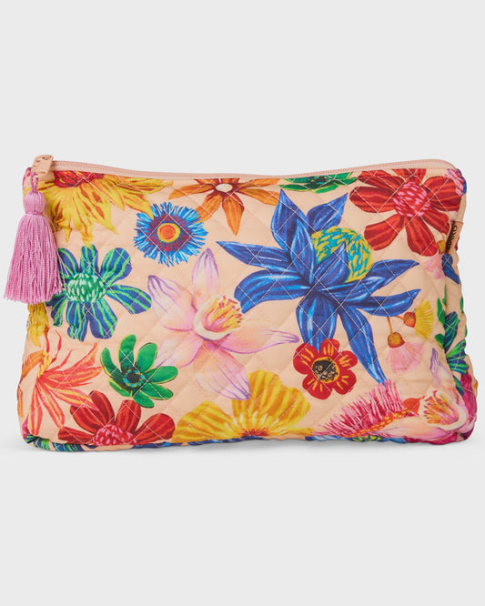 Kip & Co - Wild Flowers Quilted Cotton Toiletry Purse