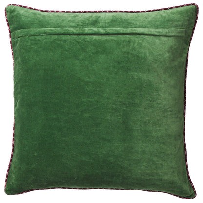 Sage x Clare - Marnie Velvet Cushion / Hunter Green