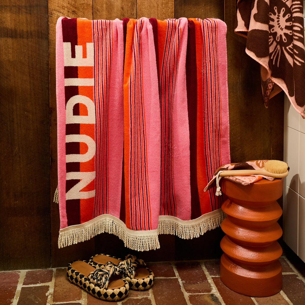 Sage x Clare - June Nudie Bath Sheet / Dahlia