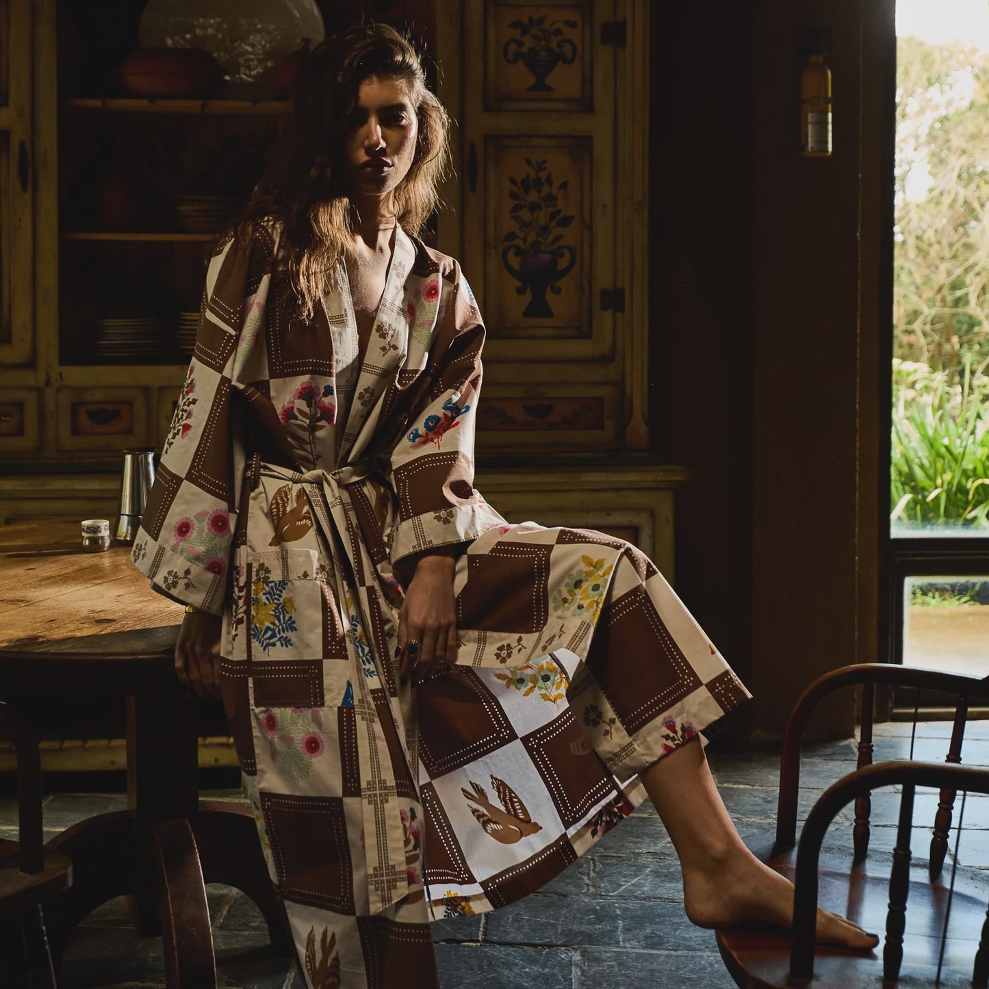 Sage x Clare - Winona Cotton Robe