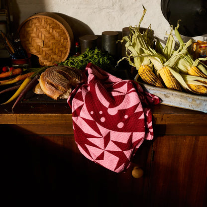Sage x Clare - Nora Tea Tea Towel - Dahlia