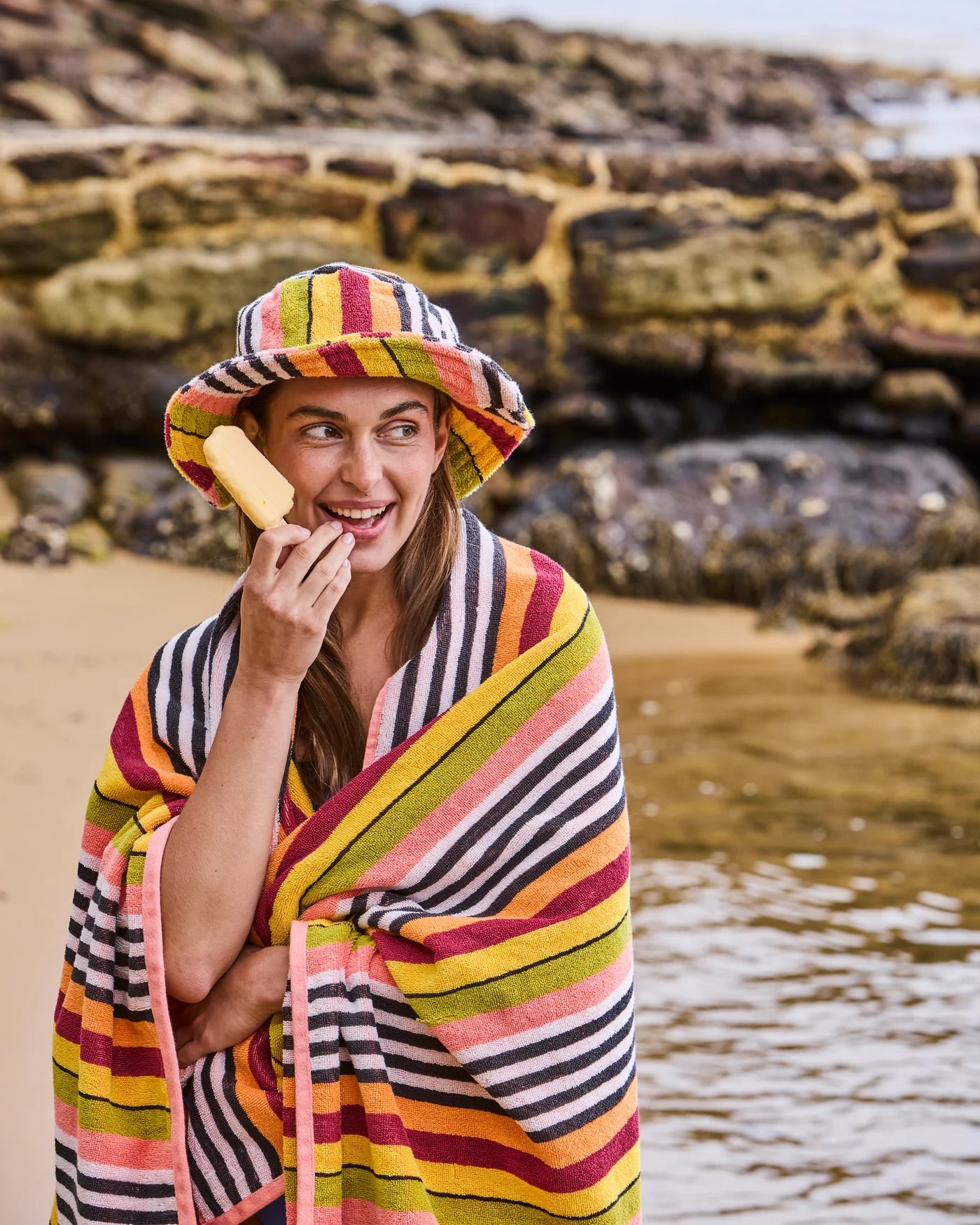 Kip & Co - Casablanca Stripe Terry Mini Robe