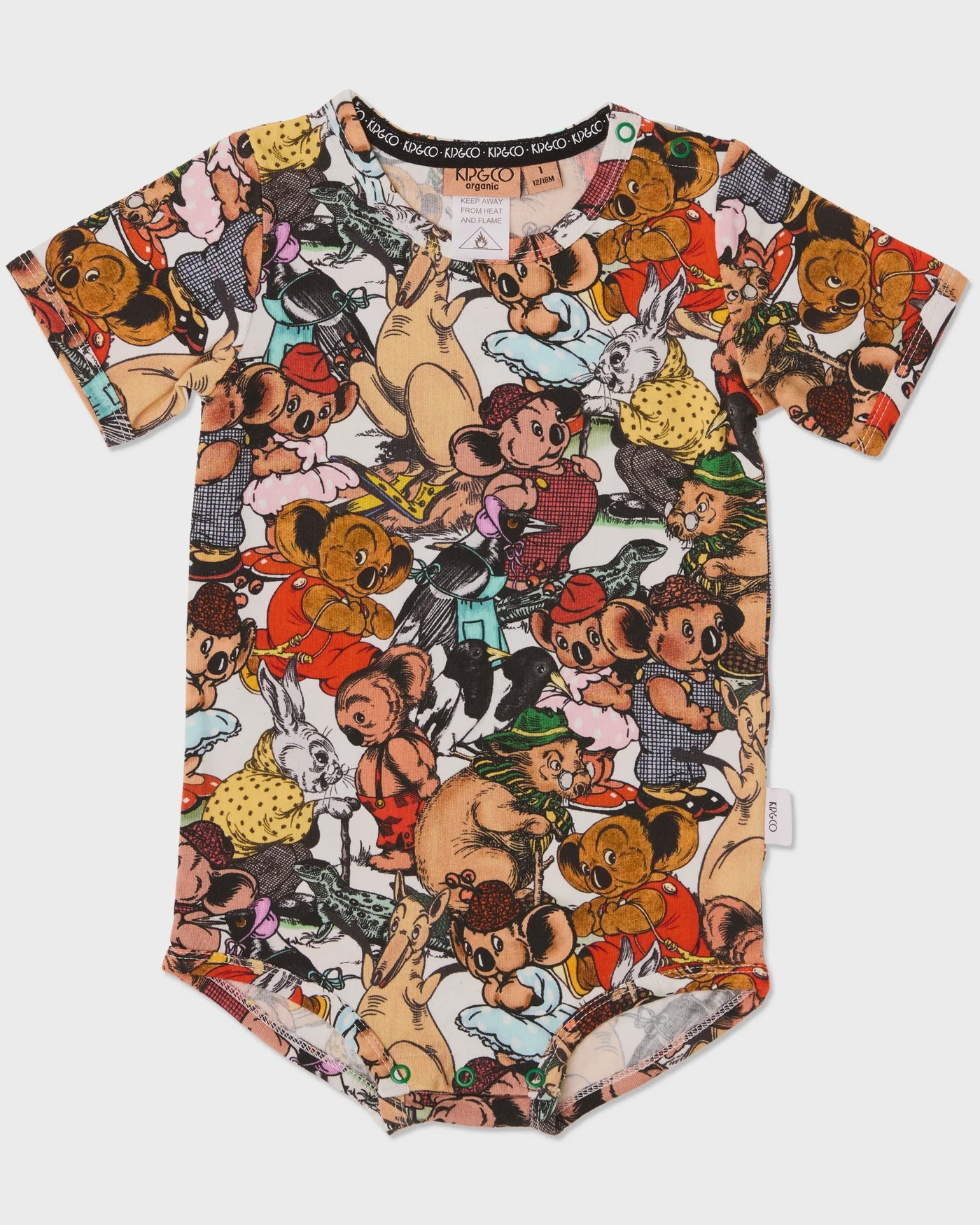 Kip & Co - Blinky And Friends Organic Short Sleeve Romper