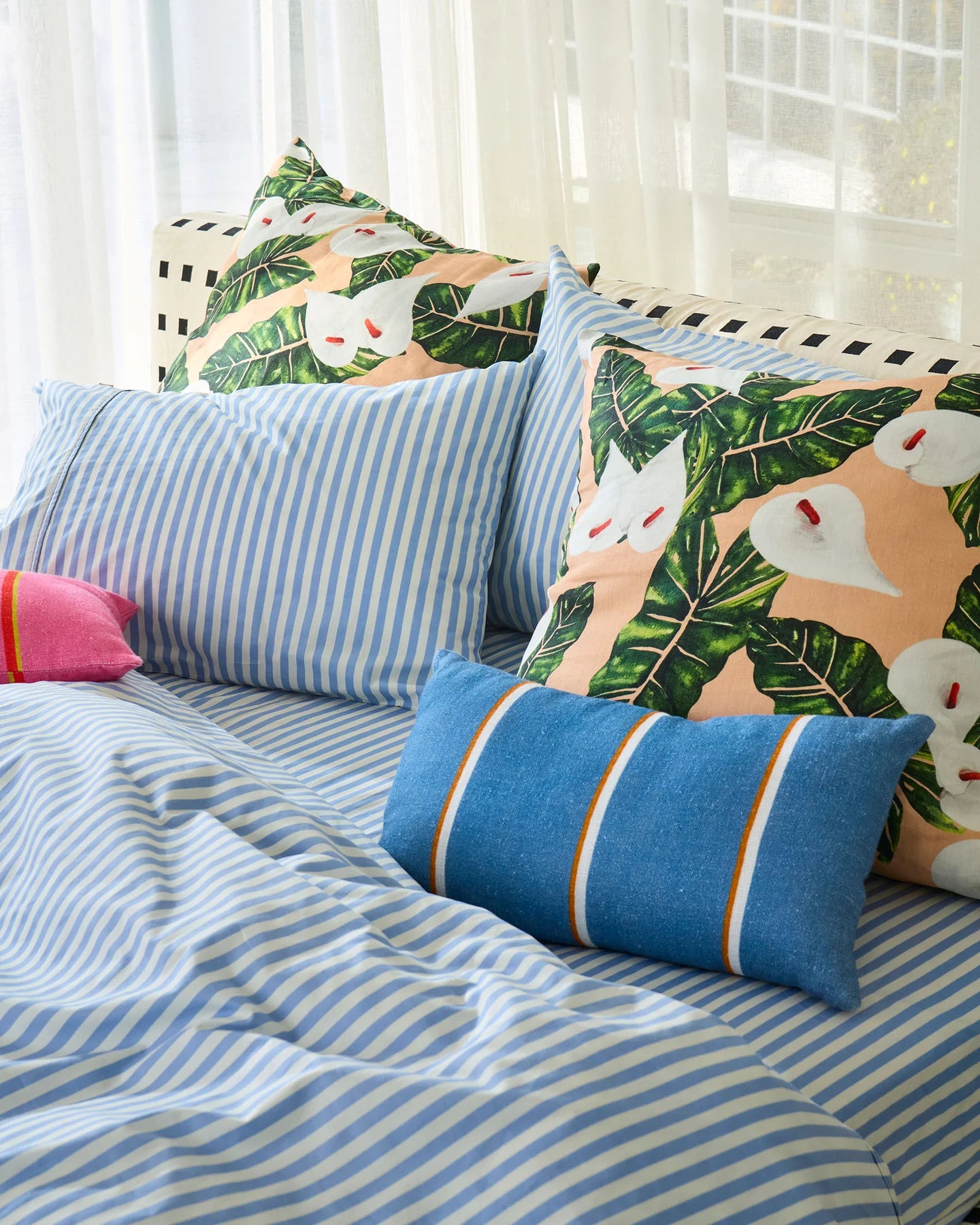 Kip & Co - Stripe Cushion Upholstery Rectangle Cushio - The Ivy Room Adelaide
