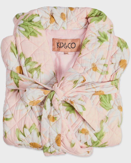 Kip & Co - Sweet Daisy Quilted Cotton Robe - The Ivy Room Adelaide