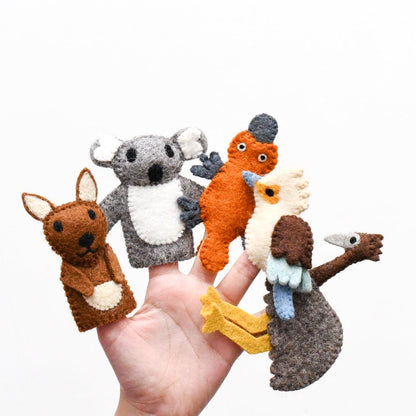 Tara Treasures - Finger Puppet Set - Aussie Animals - The Ivy Room Adelaide