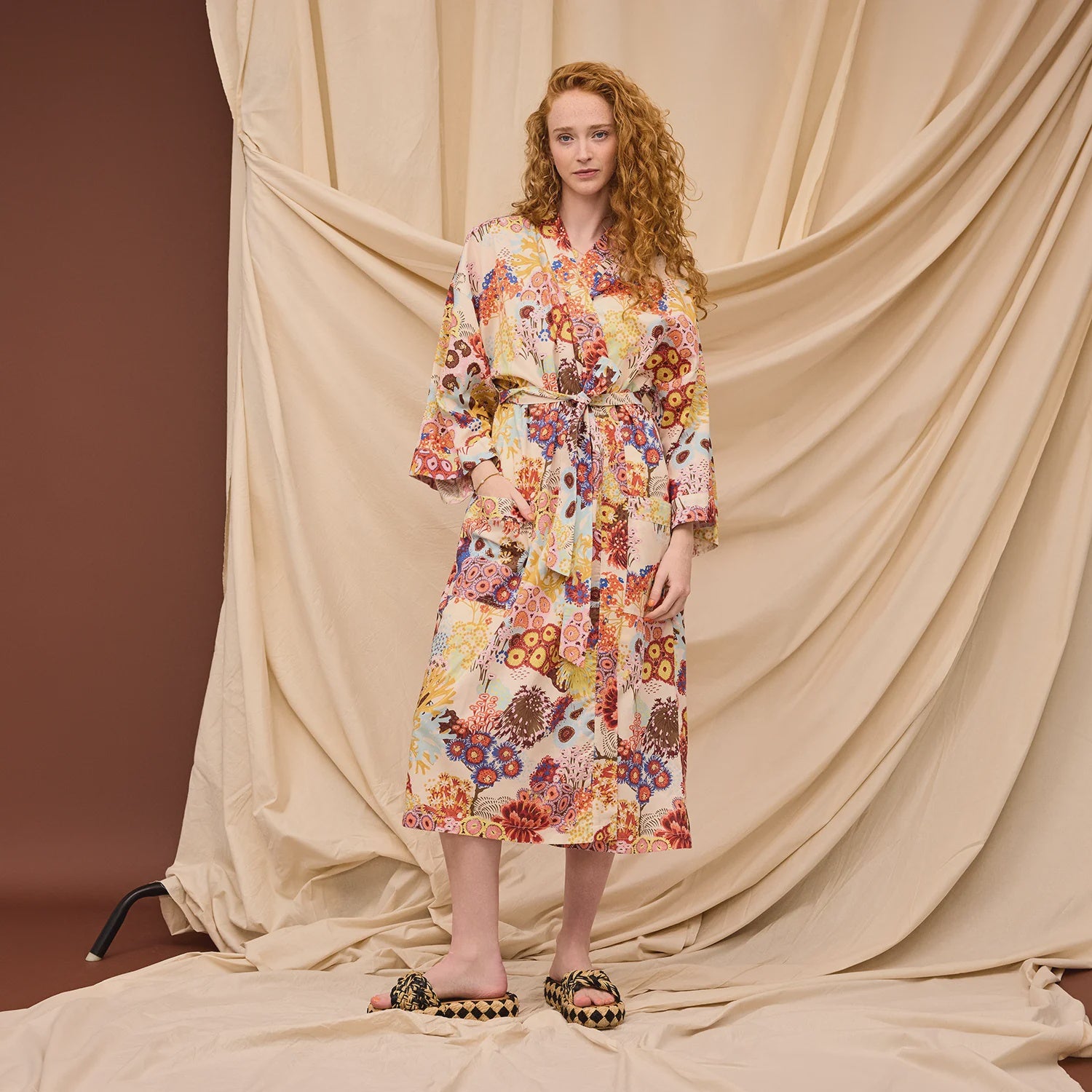 Sage x Clare - Cora Cotton Robe / Pearl - The Ivy Room Adelaide