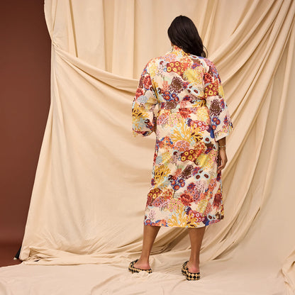Sage x Clare - Cora Cotton Robe / Pearl - The Ivy Room Adelaide
