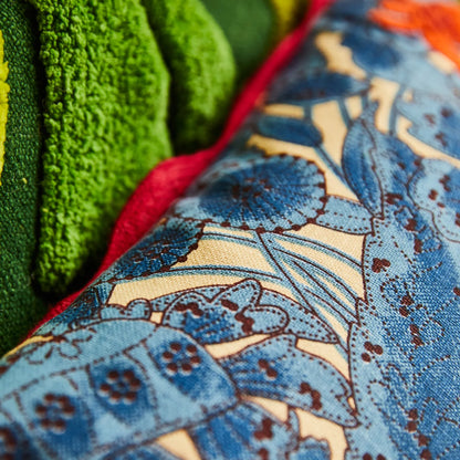 Sage x Clare - Lucia Embroidered Cushion / Cerulean