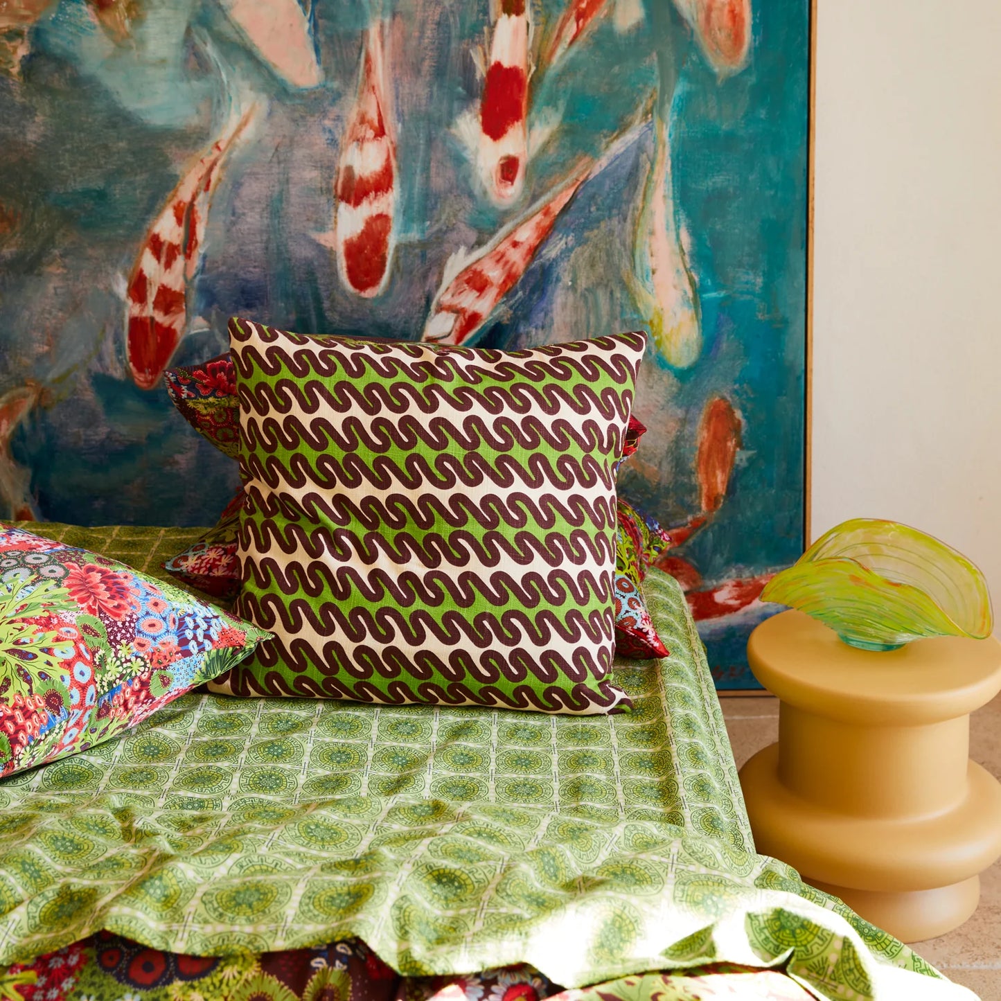 Sage x Clare - Cora Quilted Cushion Garnet - The Ivy Room Adelaide