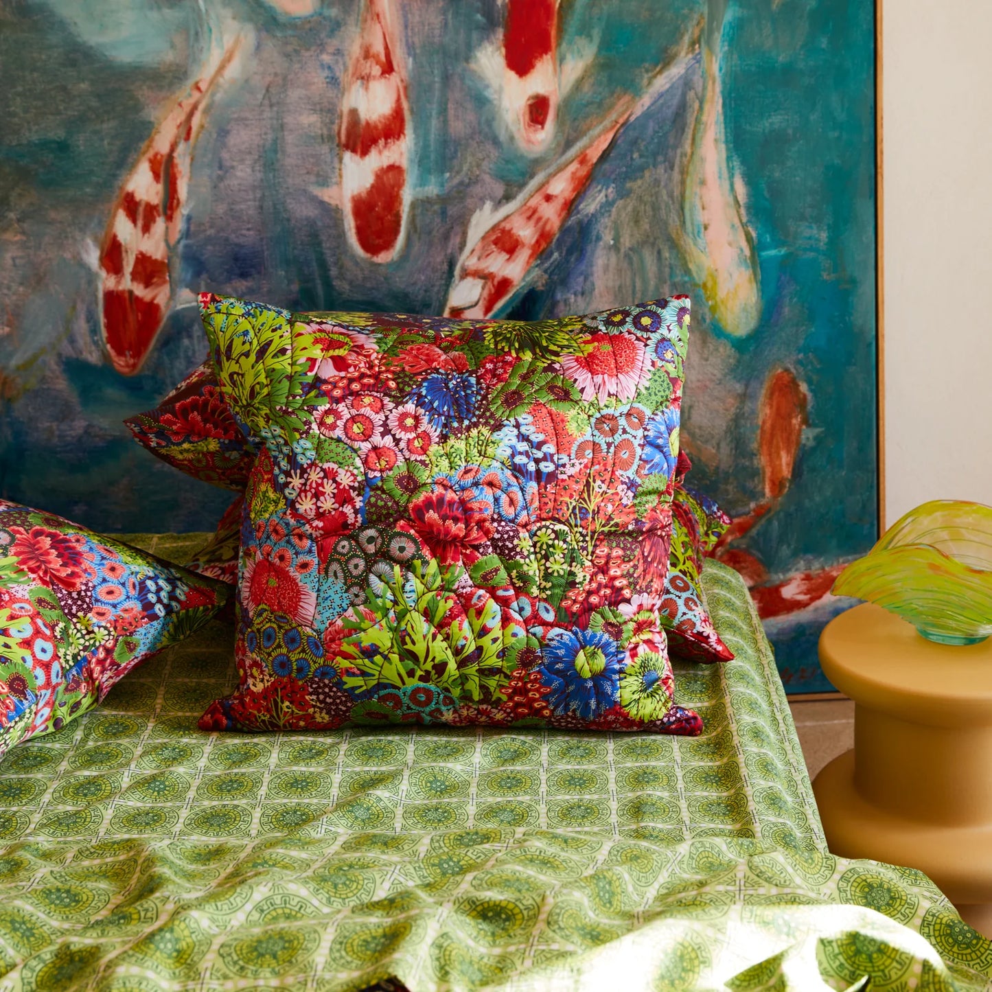 Sage x Clare - Cora Quilted Cushion Garnet - The Ivy Room Adelaide