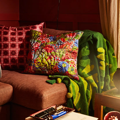 Sage x Clare - Cora Quilted Cushion Garnet - The Ivy Room Adelaide