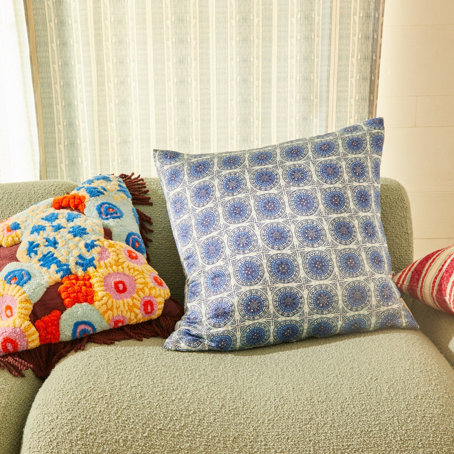 Sage x Clare - Gabriella Cushion Azure - The Ivy Room Adelaide
