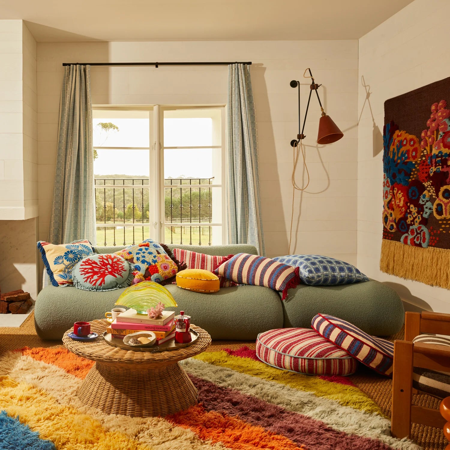 Sage x Clare - Gabriella Cushion Azure - The Ivy Room Adelaide