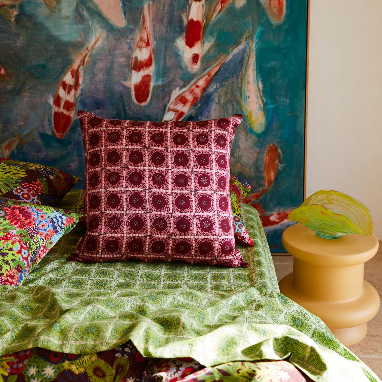 Sage x Clare - Gabriella Cushion Hibiscus - The Ivy Room Adelaide