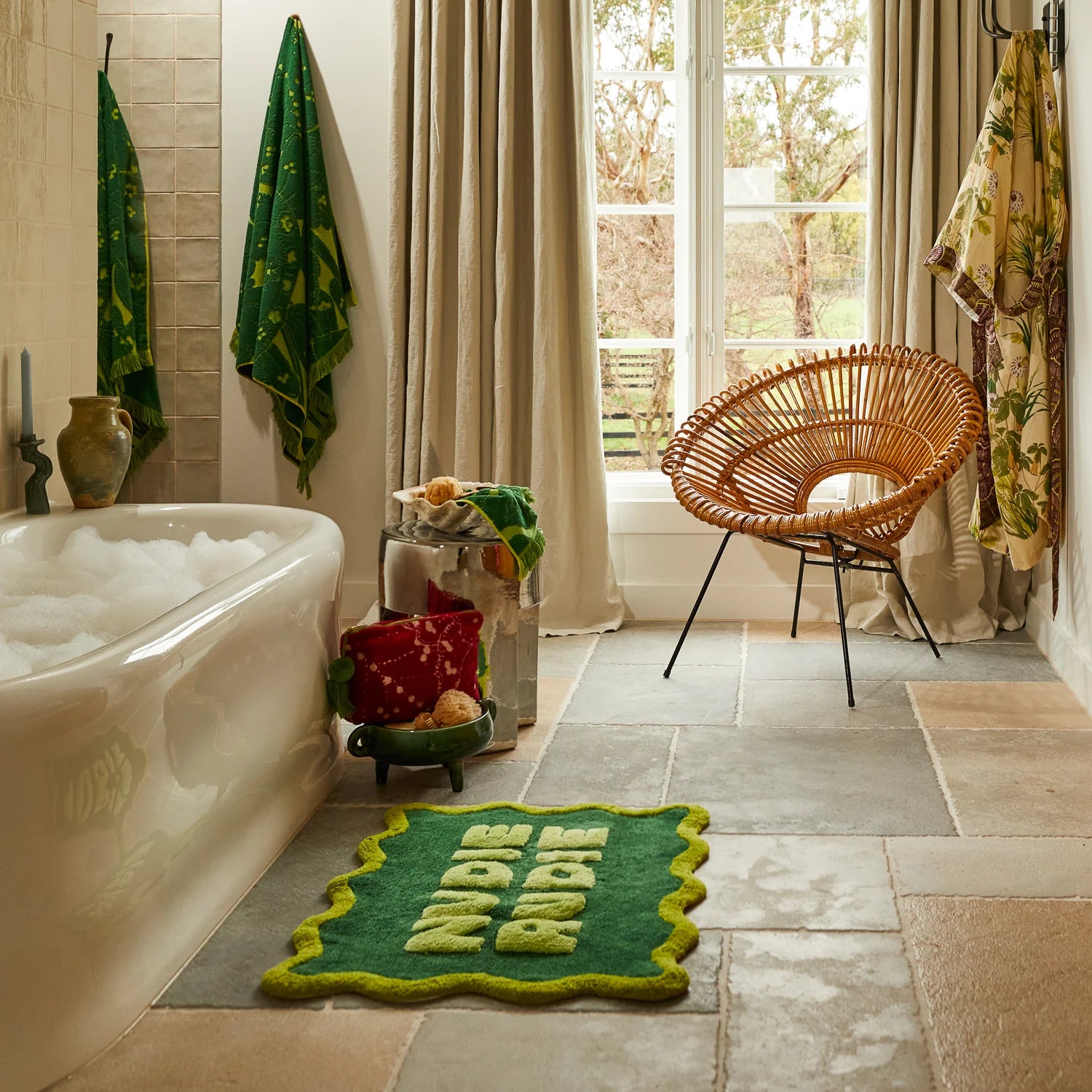 Sage x Clare - Amalie Nudie Bath Mat Kelp - The Ivy Room Adelaide