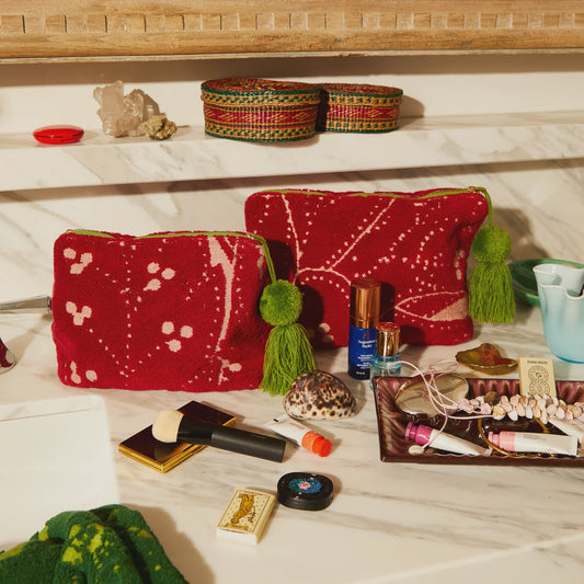 Sage x Clare - Lucia Terry Pouch | Crimson - The Ivy Room Adelaide