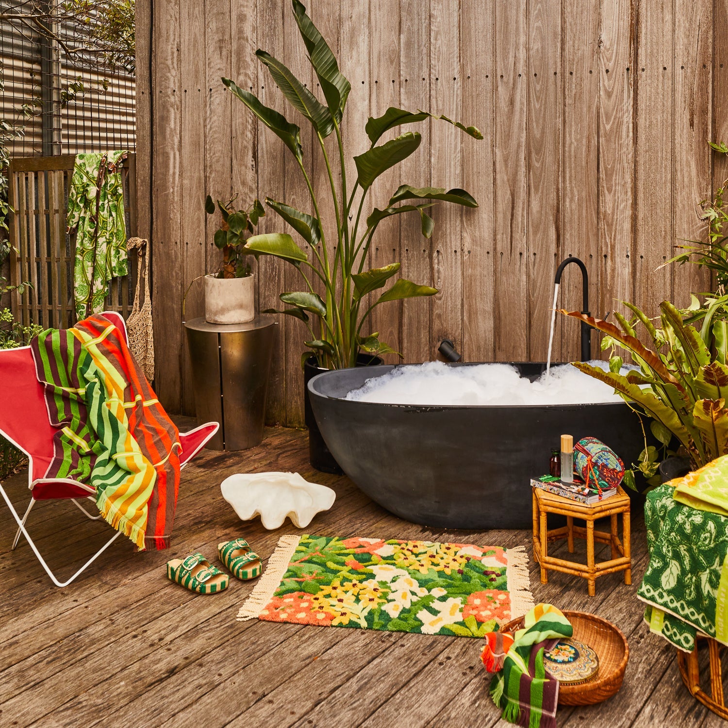 Sage x Clare - Francesca Bath Mat - Kelp - The Ivy Room Adelaide