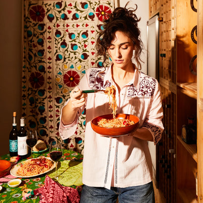 Sge x Clare - Vivianna Embroidered Shirt Pink Salt