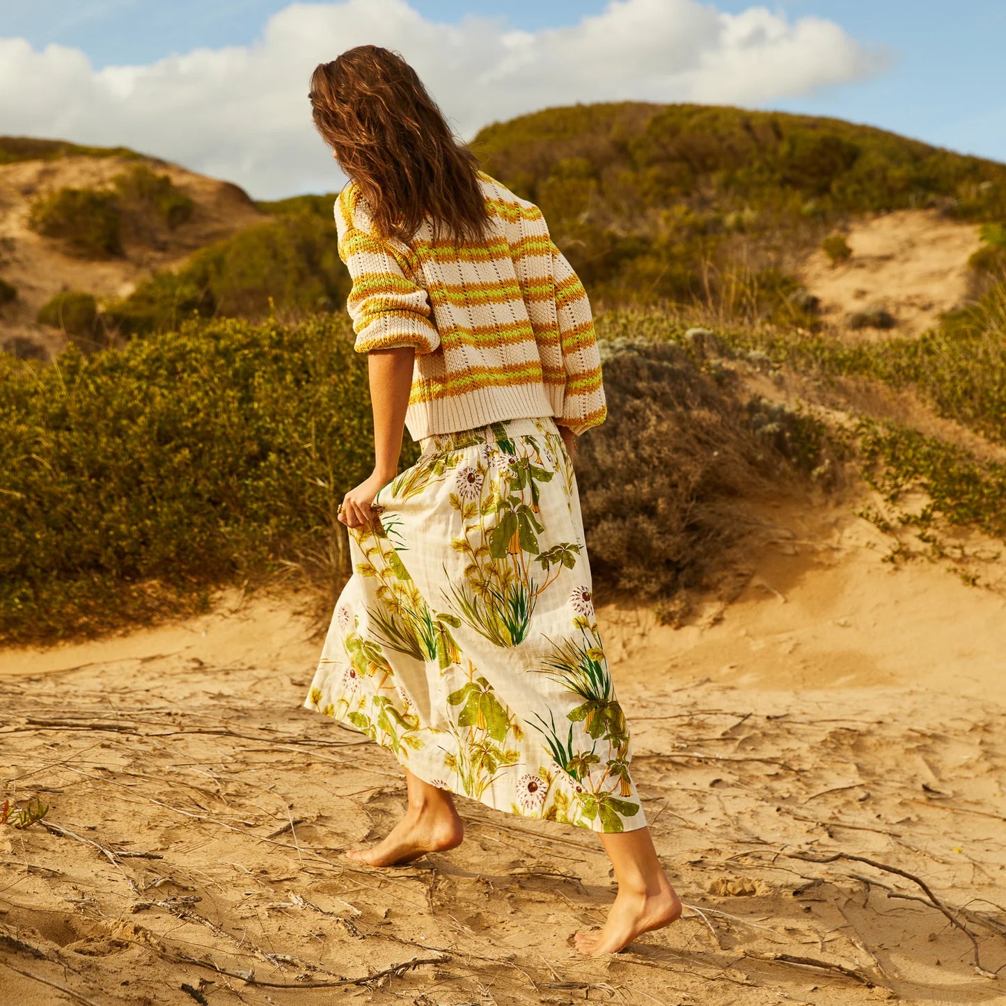 Sage x Clare - Malorie Midi Skirt