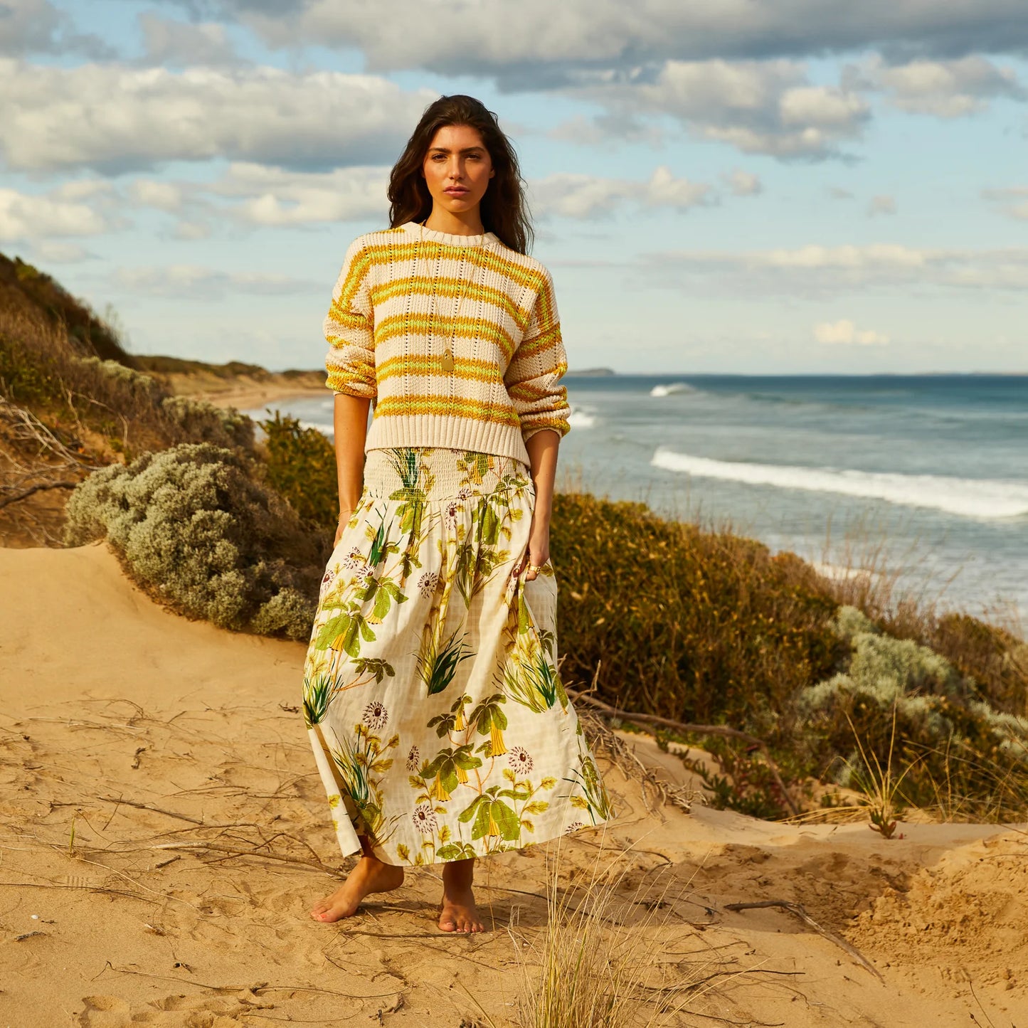 Sage x Clare - Malorie Midi Skirt