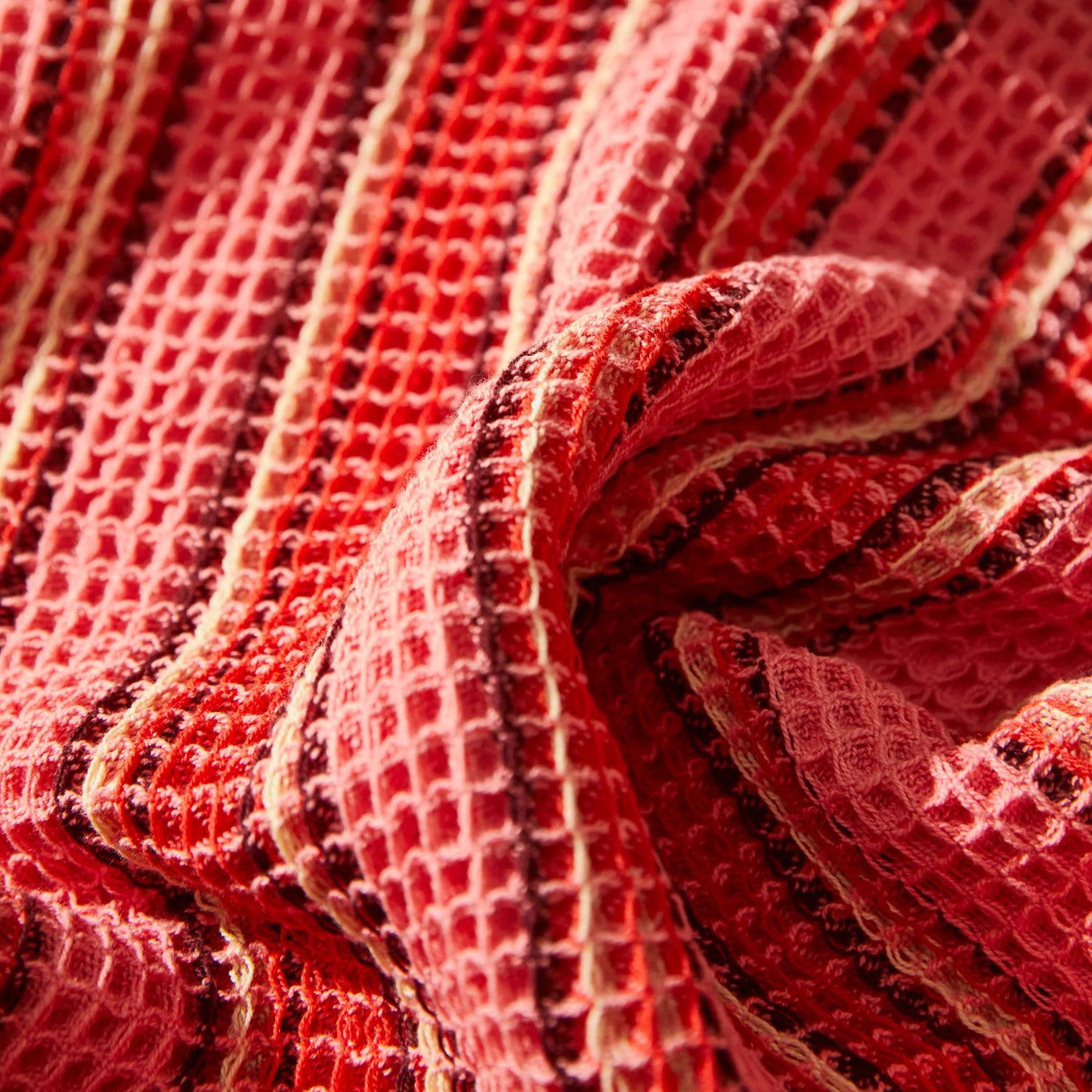 Sage x Clare - Selene Stripe Tea Towel / Hibiscus