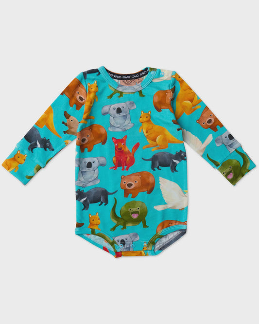 Kip & Co - Home Among The Gum Trees Organic Long Sleeve Romper