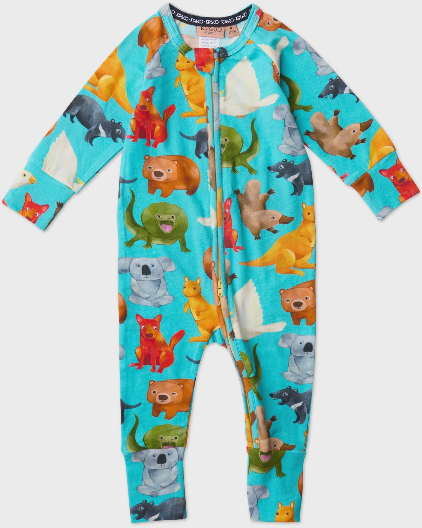Kip & Co - Home Among The Gum Trees Organic Long Sleeve Zip Romper
