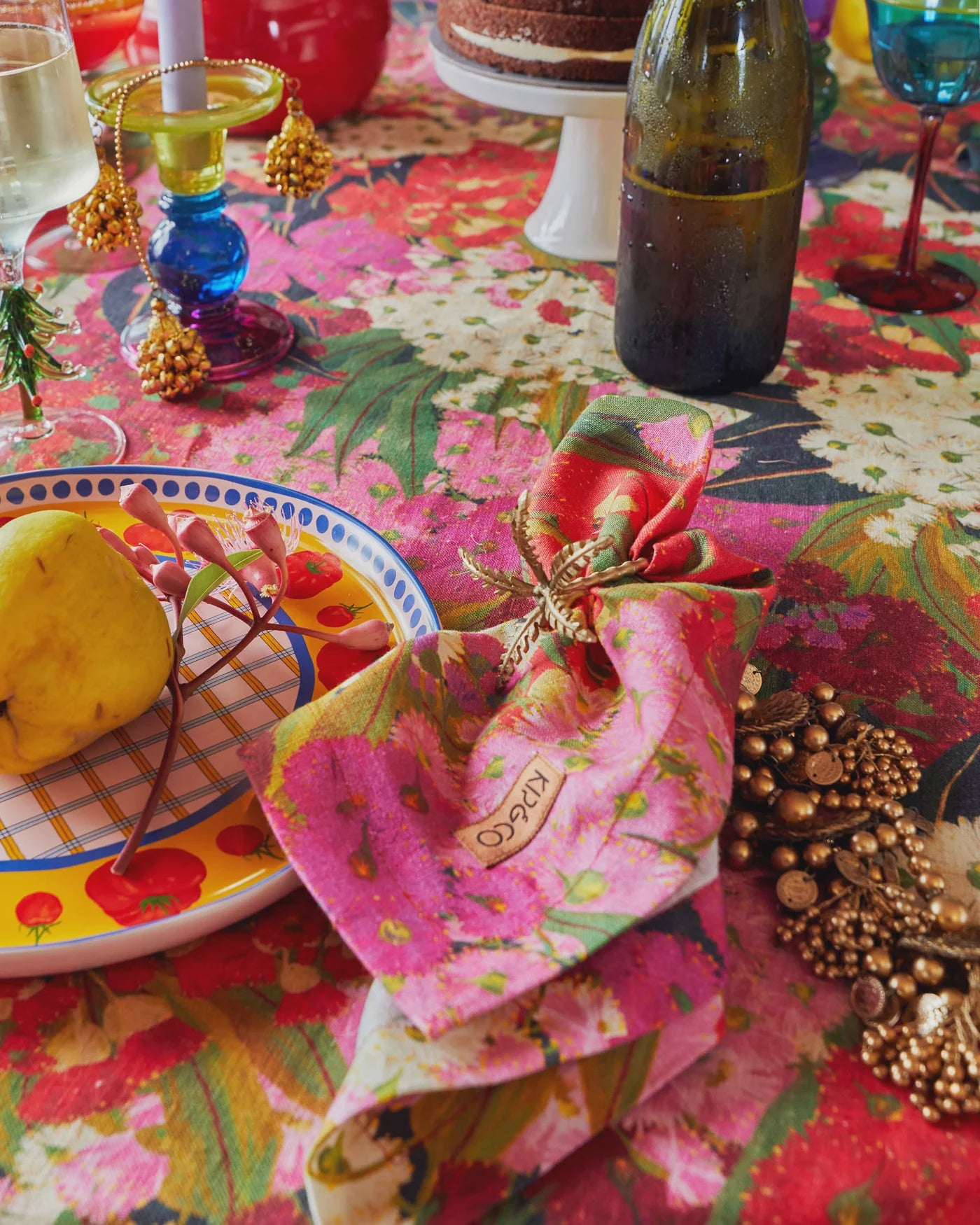 Kip & Co - Bush Christmas Blossom 4P Napkins - The Ivy Room Adelaide