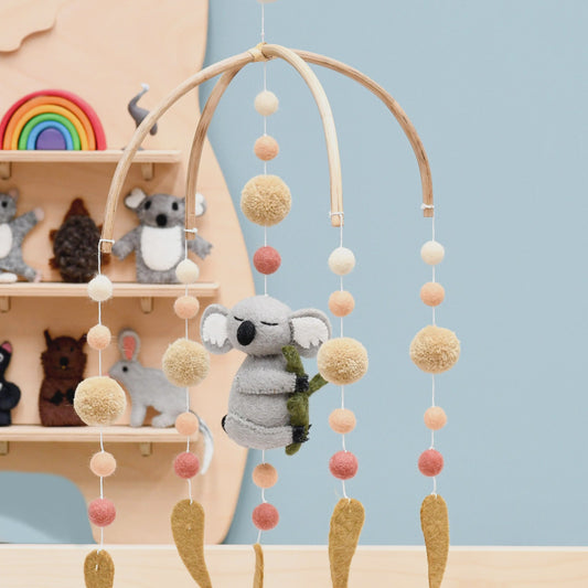 Tara Treasures - Baby Cot Mobile - Sleeping Koala